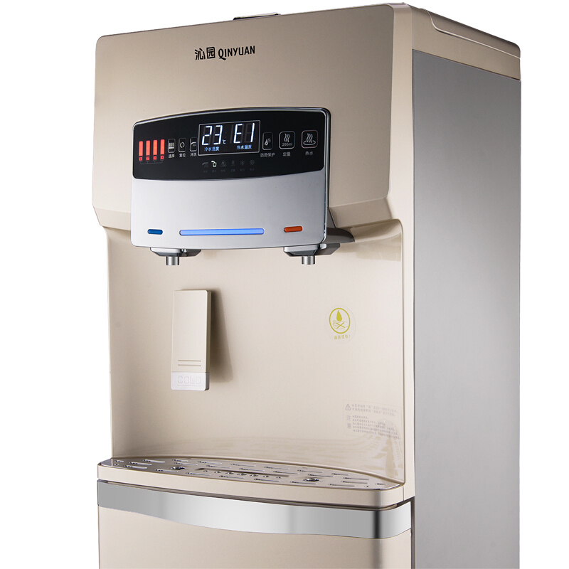 沁园(QINYUAN)净饮机QZ-UD302家用净水器模块式超滤机双源供水冷热金色