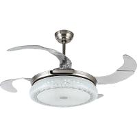 品拓 隐形吊扇灯led风扇灯时尚餐厅客厅灯吊扇灯具遥控水晶灯饰