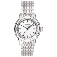 天梭(TISSOT)手表 卡森系列 钢带日历 石英女表 女士手表T085.210.11.011.00