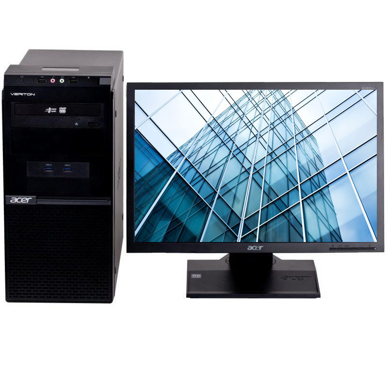 宏基(ACRE)VeritonD430 台式电脑 G3900/4G/1T/DVDRW/集显/Dos/三年/19.5寸