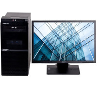 宏基(ACRE)VeritonD430 台式电脑 G3900/4G/1T/DVDRW/集显/Win7/三年/19.5寸