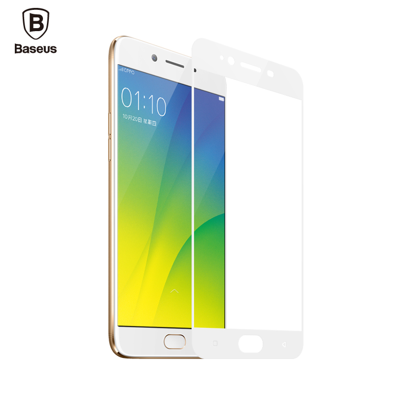 倍思 丝印全贴合 防爆钢化膜 0.3MM OPPO R9S Plus 白边