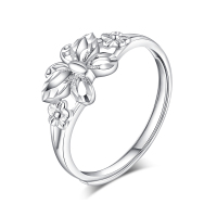 雅宝福Pt950铂金戒指蝴蝶梦戒指送女友礼物