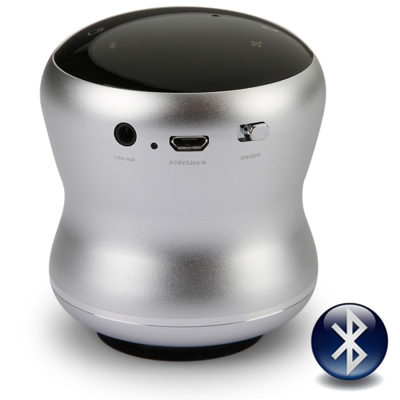 Vibe-Tribe Mamba 意大利进口 3D音效360度立体声共振技术 蓝牙共振音箱(银)