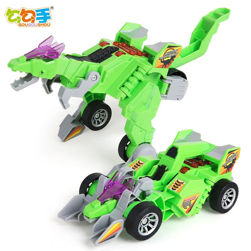 勾勾手 电动感应变形恐龙玩具车 男孩益智儿童模型礼物 绿色图片