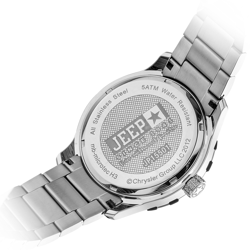 吉普jeep手表氚气发光管牧马人运动防水带日历进口石英男表jp15501