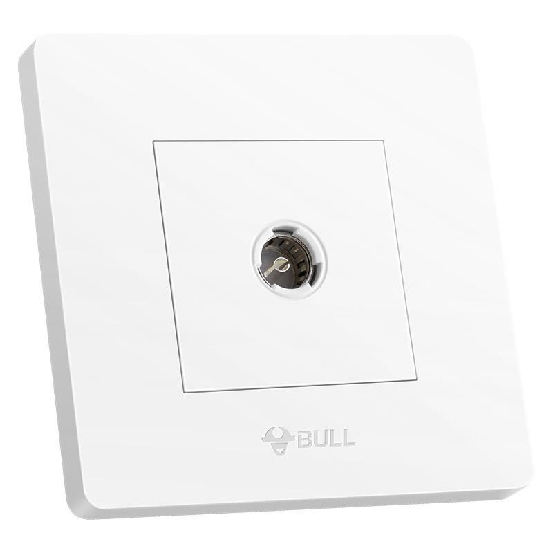 公牛(BULL) 开关插座 G07系列 一位电视插座 360度接线弯头 86型面板G07T103 白色图片