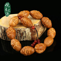 悦木之源 雕刻橄榄核手珠-十八罗汉 男女通用