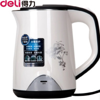 得力（deli）0766 电热水壶 白+深灰