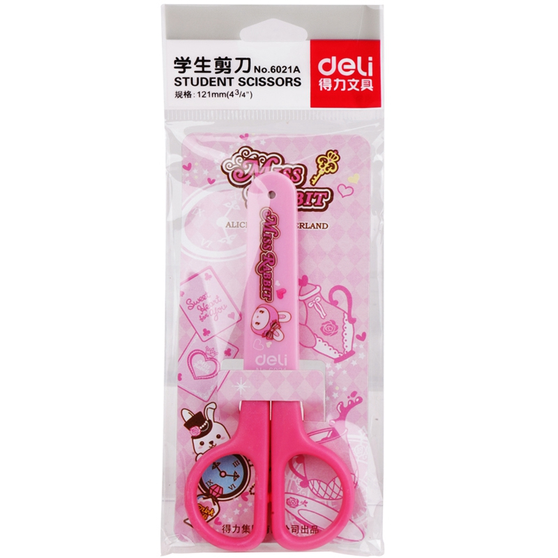 得力 (deli)6022 学生剪刀 单把装 颜色随机