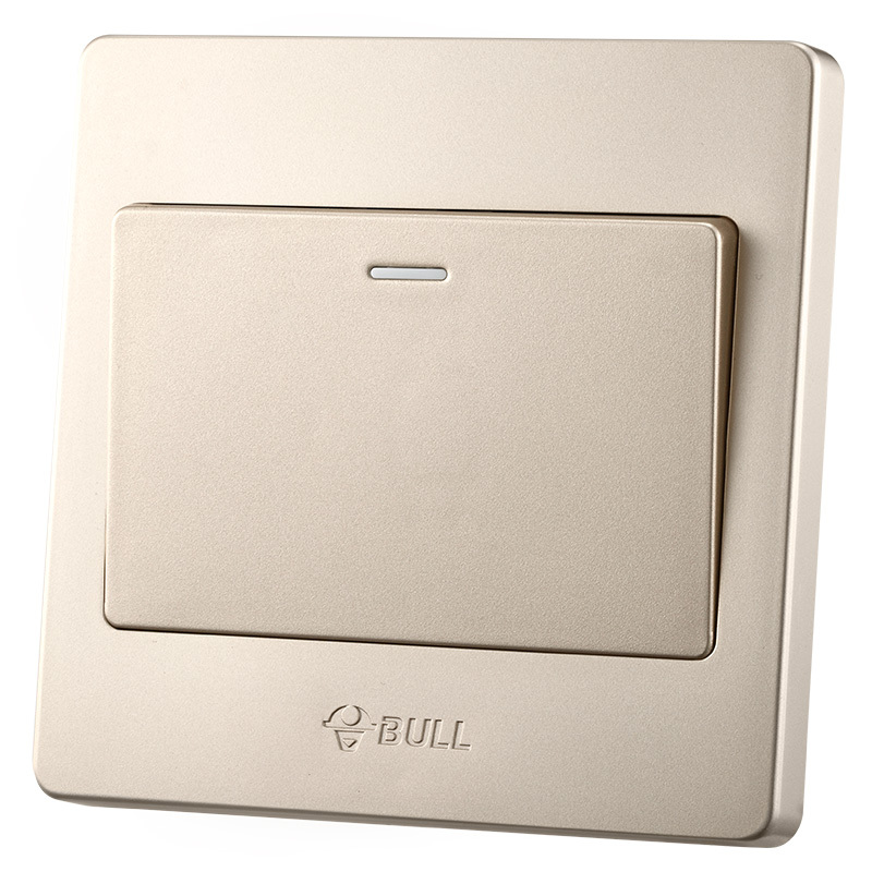 公牛bull开关插座g07系列一开三控开关86型面板g07k134yu6香槟金