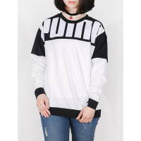 Puma/彪马 女装 2017新款 字母LOGO运动休闲卫衣套头衫838509-02-04