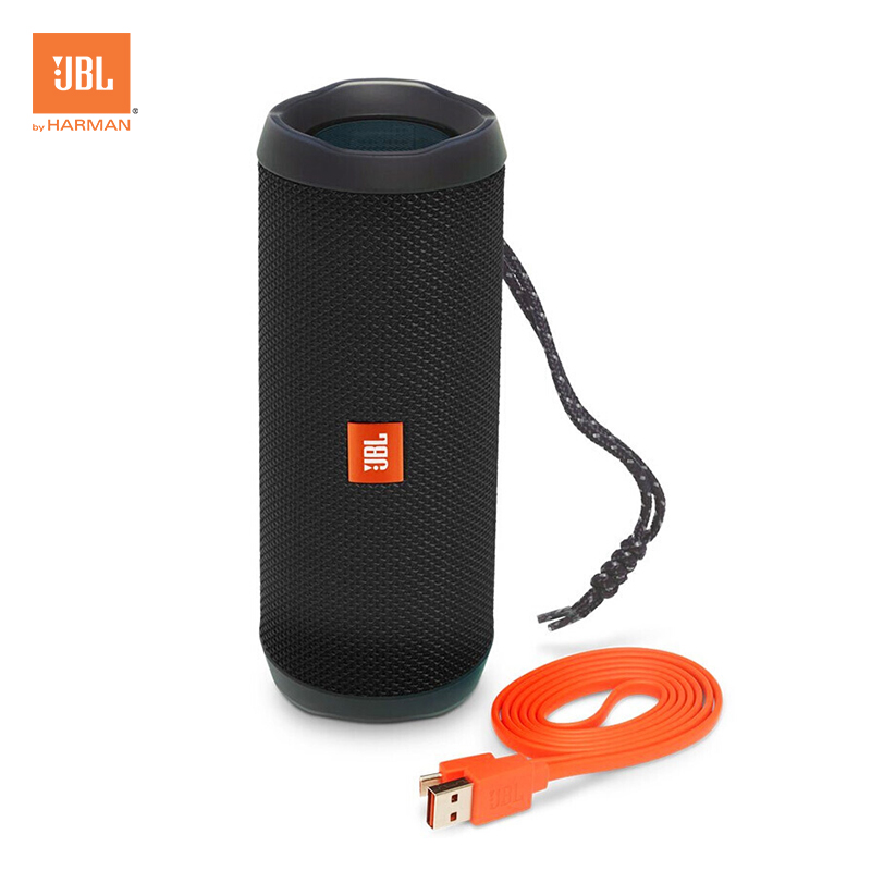 JBL Flip4 音乐万花筒4 蓝牙小音箱 音响 低音炮 防水设计 支持多台串联 便携迷你音响 音箱 炫酷黑