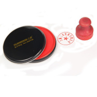 三木(SUNWOOD)6279 圆形铁壳快干印台 红色