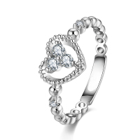 雅宝福18k金戒指暖心戒指送女友礼物