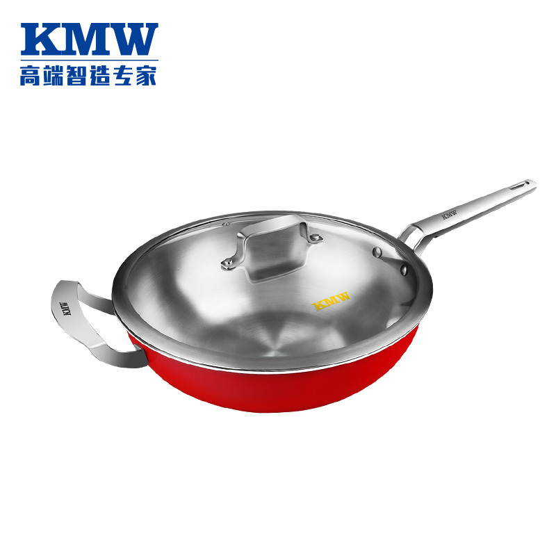 KMW 绿鼎第四代无烟炒锅32C(长柄)套装F KMWTZCB5003227 锅具套装 女士专用 煎锅炒锅汤锅炊具套装