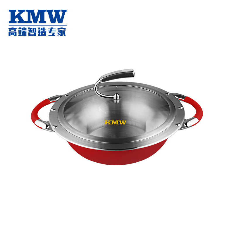 KMW 绿鼎第四代无烟炒锅32C(长柄)套装F KMWTZCB5003227 锅具套装 女士专用 煎锅炒锅汤锅炊具套装