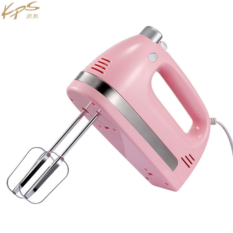 祈和电器(KPS) KS-938AN不锈钢电动打蛋器 手持家用烘焙搅拌机 粉色