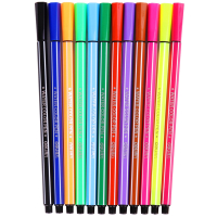 得力(deli)6953水彩笔颜色随机18色/筒