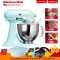 凯膳怡(KitchenAid)5KSM150PSCIC料理机家用4.8升全自动厨师机和面揉面打蛋搅拌机 冰蓝 原装进口