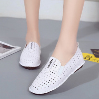 格瑞迪欧2017年秋季韩式初中女生单鞋低跟甜美少女夏鞋洞洞鞋镂空套脚软底WL0203