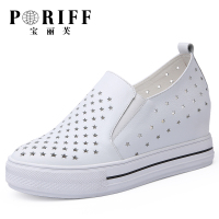 法国宝丽芙（PORIFF）女士镂空休闲板鞋白PF803