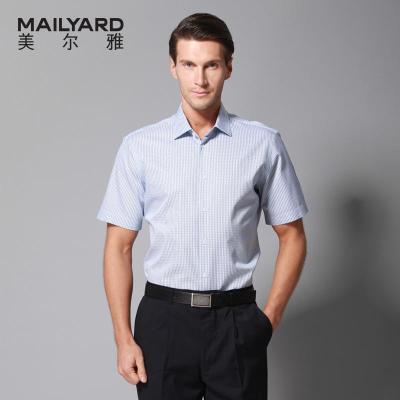 美尔雅（MAILYARD）短袖衬衫男纯棉商务休闲男士衬衣男式职业装工作服218