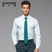 美尔雅（MAILYARD）长袖衬衫男式春款纯棉商务休闲男式衬衣男士全棉免烫衬衣445