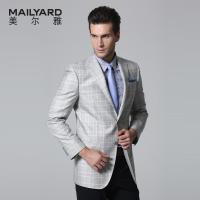 美尔雅西服单西装男羊毛桑蚕丝男士商务休闲西服单件上衣W01