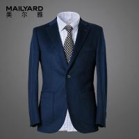 美尔雅西服单件纯羊毛男士商务休闲西服绒面男式西装上衣301