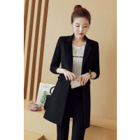 2017春季新款时尚简约百搭修身显瘦小西装女外套西装领休闲中