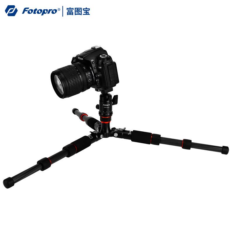 富图宝(Fotopro) M-4C碳纤维 微距迷你便携三脚架 云台套装 相机三脚架图片