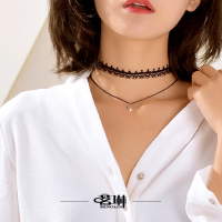 蕾丝淑女颈链项链女颈带简约韩版脖子饰品choker项圈学生锁骨链_1