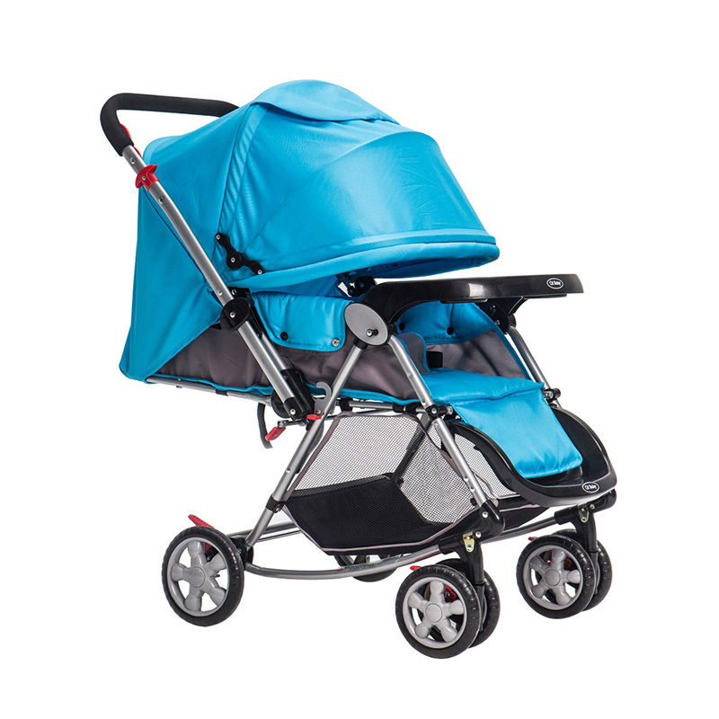 chbaby晨辉婴宝轻便换向全蓬平躺折叠加宽婴儿推车a720a蓝色