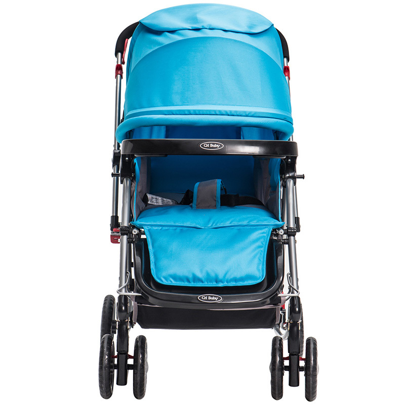 chbaby晨辉婴宝轻便换向全蓬平躺折叠加宽婴儿推车a720a蓝色