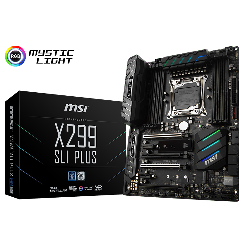 微星(MSI)X299 SLI PLUS 台式机超频游戏主板(INTEL平台/LGA2066)