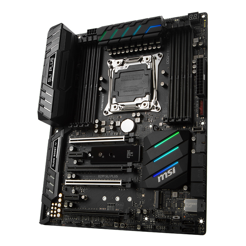 微星(MSI)X299 SLI PLUS 台式机超频游戏主板(INTEL平台/LGA2066)
