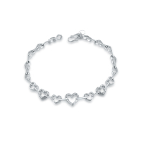 雅宝福Pt950铂金手链心形女士手链送女友礼物