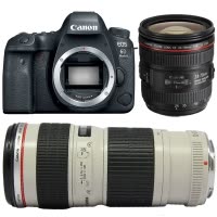 佳能(Canon) EOS 6D2(24-70mmF4+70-200mmF4)数码单反相机 双镜头套装 约2620万像素