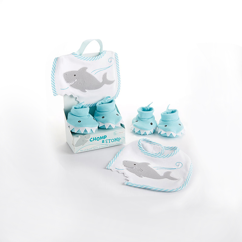 [苏宁自营]babyaspen新生儿礼品盒 婴儿棉品围兜鞋子两件套