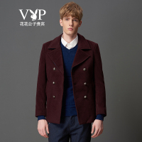 花花公子贵宾(Playboy VIP Collection)时尚休闲商务羊毛排扣秋冬大衣wdy660182/3