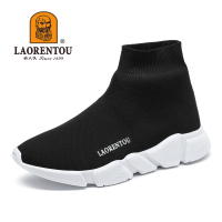 老人头男鞋飞织网面韩版休闲运动袜子鞋时尚百搭驾车鞋