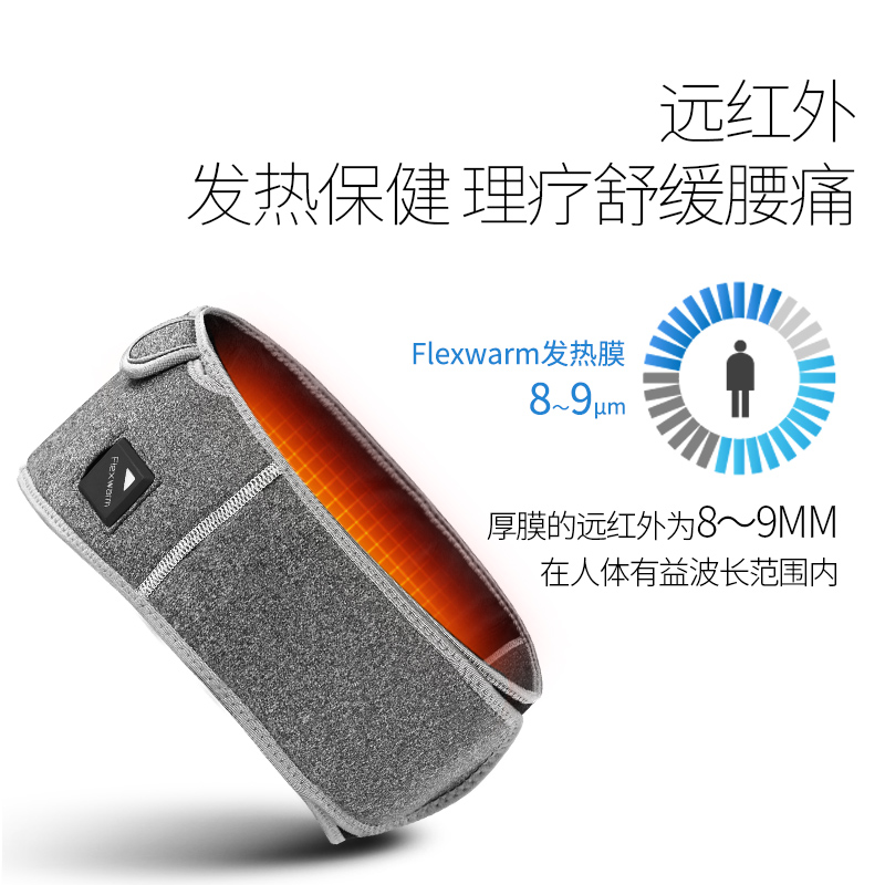 Flexwarm 飞乐思 4小时三档恒温热敷 电加热疗法 护腰带 腰部按摩垫