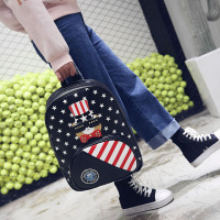 田运 2017新款印花时尚潮流妈妈包休闲旅游青年女式甜美淑女印花双肩手提包1236