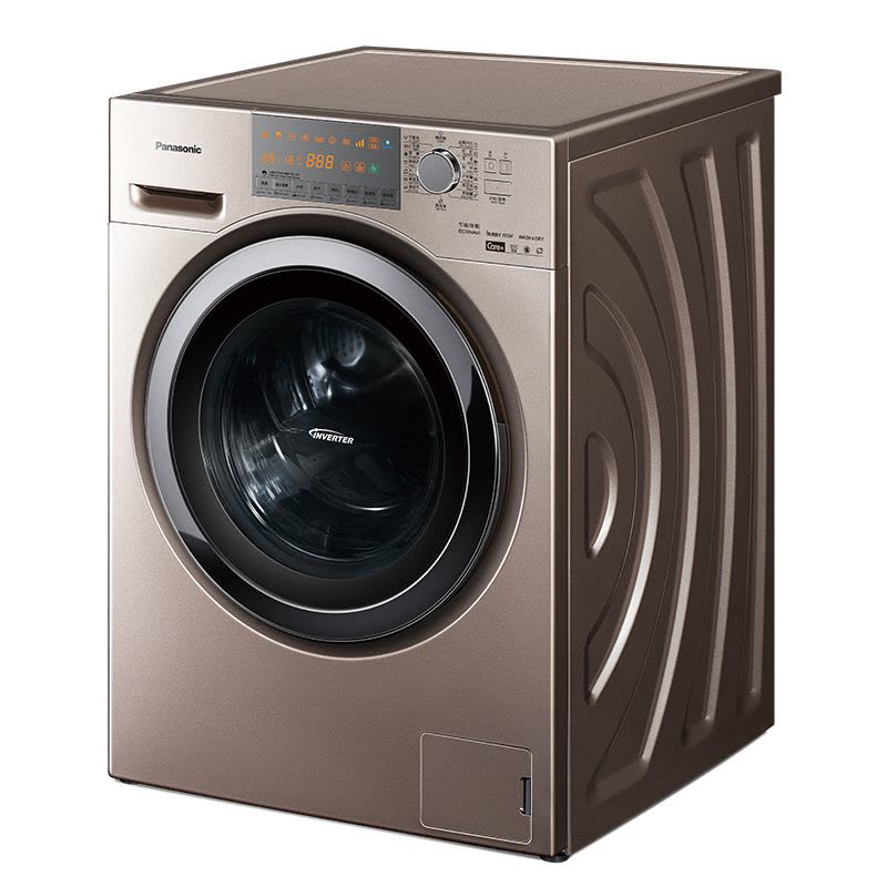 松下(Panasonic) XQG100-EG12N 10公斤变频 泡沫发生三维立体洗双极除螨滚筒洗衣机(香槟色)图片