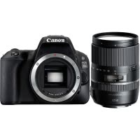佳能(Canon) EOS 200D黑 (腾龙16-300mm)广角防抖镜头套装 小巧便携 WIFI 触摸翻转屏