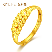 金利福珠宝 黄金戒指女士999足金女戒指新款星星女戒送女友送爱人F001691