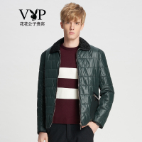 花花公子贵宾(Playboy VIP Collection)时尚翻领棉衣 黑色mh14052