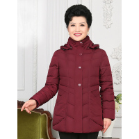 千仞岗新款中老年女装羽绒服 妈妈装冬装外套20213