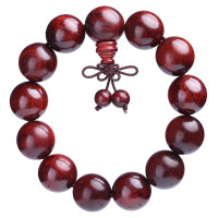 印象眸 天然血檀手串顺纹檀木佛珠手串